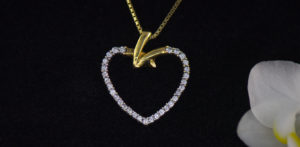 Express your love with a sparkling diamond heart pendant necklace.